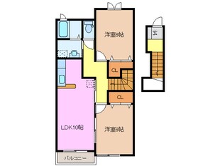 伊勢石橋駅 徒歩32分 2階の物件間取画像